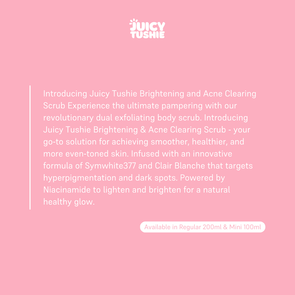 Juicy Tushie Intimate Care Brightening Serum & Hybrid Scrub