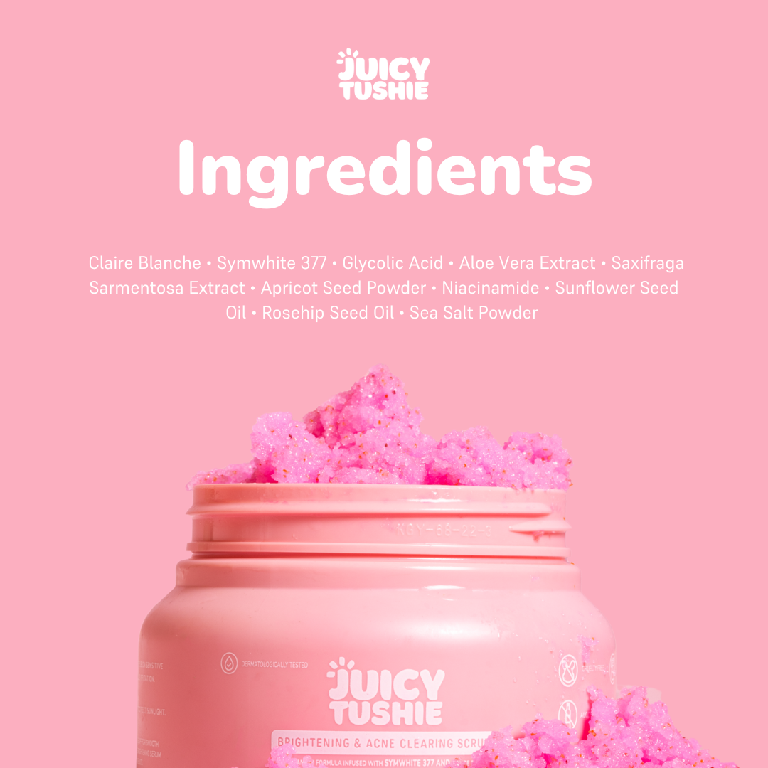Juicy Tushie Intimate Care Brightening Serum & Hybrid Scrub